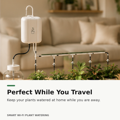 Automatic smart plant watering while you travel